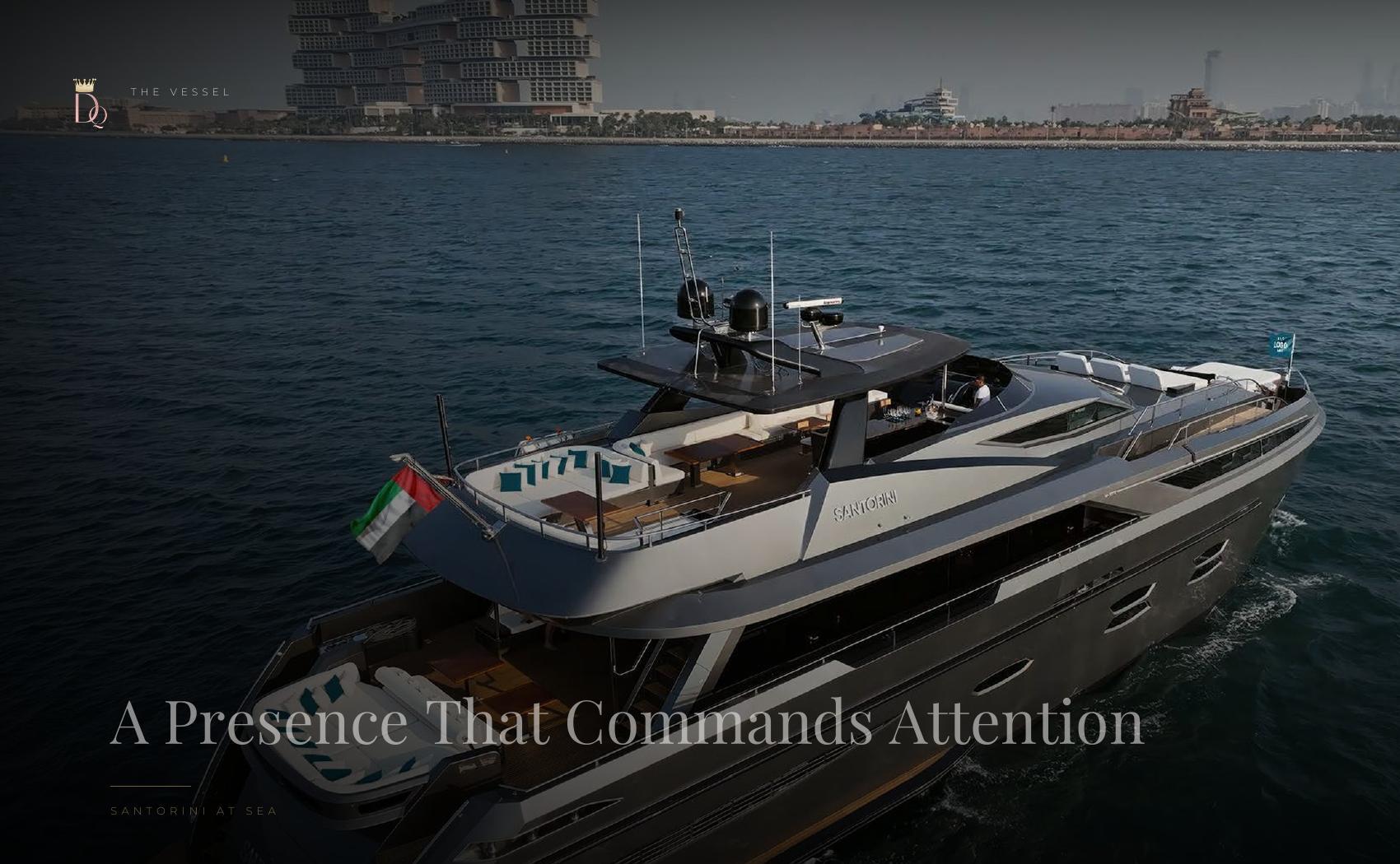 Private superyacht at sea
